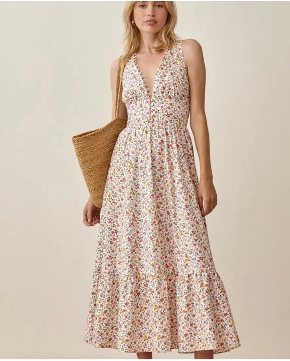 NWT Reformation Jovi Floral Printed Dress Size 18